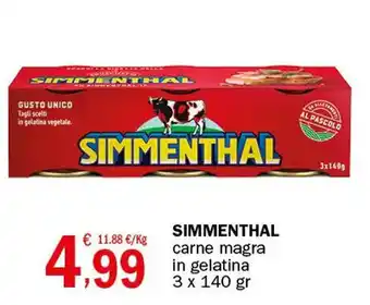 Crai SIMMENTHAL carne magra in gelatina 3 x 140 gr offerta