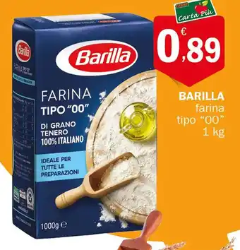 Crai BARILLA farina tipo "00" 1 kg offerta