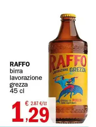 Crai RAFFO birra lavorazione grezza 45 cl offerta