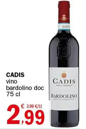 Crai CADIS vino bardolino doc 75 cl offerta