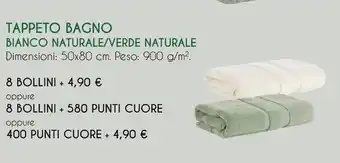 Crai TAPPETO BAGNO BIANCO NATURALE/VERDE NATURALE offerta