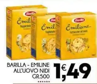 Enne Market Barilla - Emiline All'Uovo Nidi 500 gr offerta