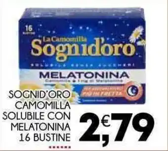 Sognid'Oro Camomilla Solubile Con Melatonina 16 Bustine