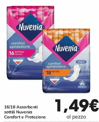 Nuvenia Comfort e Protezione 16/18 Assorbenti sottili