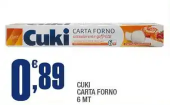 Splendidi e Splendenti CUKI CARTA FORNO 6 MT offerta