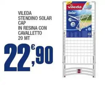 Splendidi e Splendenti VILEDA STENDINO SOLAR CAP IN RESINA CON CAVALLETTO 20 MT offerta