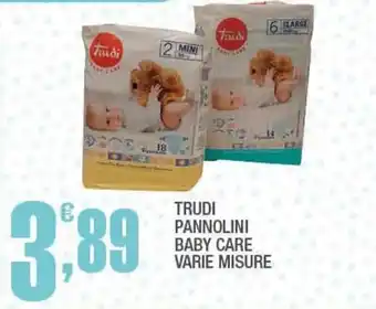 TRUDI PANNOLINI BABY CARE VARIE MISURE
