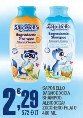 Splendidi e Splendenti SAPONELLO BAGNODOCCIA SHAMPOO ALBICOCCA/ ZUCCHERO FILATO 400 ML offerta