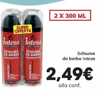 Interspar Intesa Schiuma da Barba 2 x 300 ml offerta