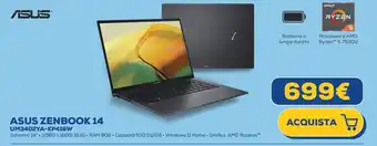 Euronics ASUS ZENBOOK 14 UM3402YA-KP416W offerta