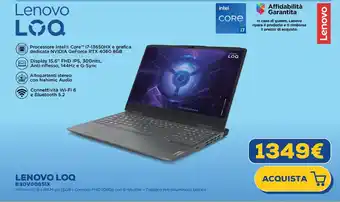 Euronics LENOVO LOQ 83DV0085IX offerta