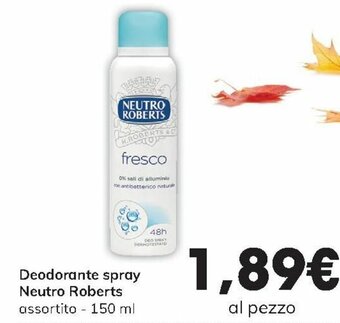 Interspar Neutro Roberts Deodorante spray 150 ml offerta