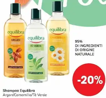 Interspar Equilibra Shampoo Argan/Camomilla/Tè Verde offerta