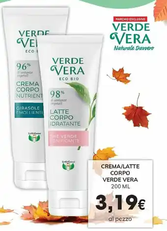 Interspar Verde Vera Crema/Latte Corpo 200 ml offerta