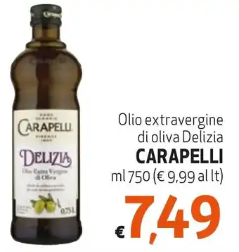 Belmarket Olio extravergine di oliva Delizia CARAPELLI ml 750 offerta