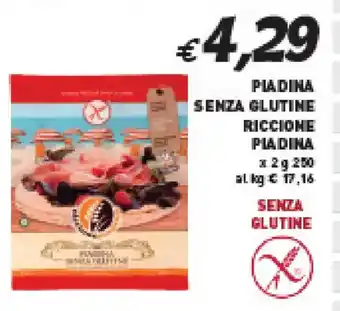 Coal PIADINA SENZA GLUTINE RICCIONE PIADINA x 2 g 250 offerta