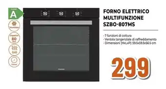 Expert FORNO ELETTRICO MULTIFUNZIONE SZBO-807MS offerta