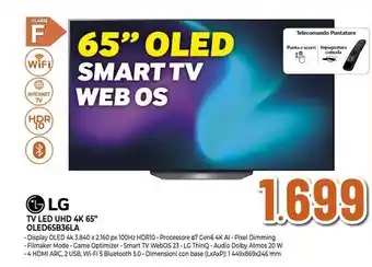 Expert LG TV LED UHD 4K 65" OLED65B36LA offerta