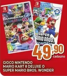 Expert GIOCO NINTENDO MARIO KART 8 DELUXE O SUPER MARIO BROS. WONDER offerta