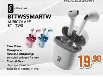 Expert cellularline BTTWSSMARTW AURICOLARE BT-TWS offerta