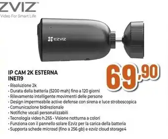 Expert EZVIZ IP CAM 2K ESTERNA INE119 offerta