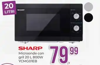 Portobello SHARP Microonde con gril 20 L 800W YCMG01EB offerta