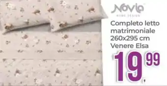 Novia Completo letto matrimoniale 260x295 cm Venere Elsa