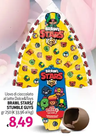Eurospesa Uovo di cioccolato al latte Dolce&Toys BRAWL STARS/ STUMBLE GUYS gr 250 offerta