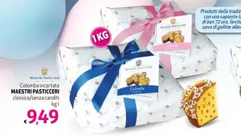 Eurospesa Colomba incartata MAESTRI PASTICCERI classica/senza canditi kg 1 offerta
