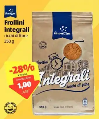 ALDI BuonOra Frollini integrali 350g offerta