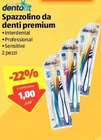 ALDI Dentofit Spazzolino da denti premium 2 pezzi offerta