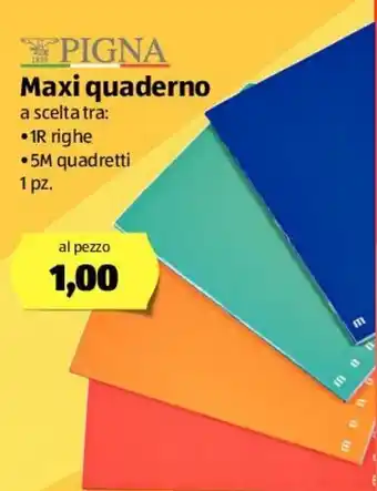 ALDI Pigna Maxi quaderno 1pz offerta
