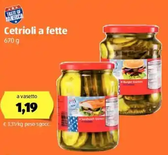 ALDI Cetrioli a fette 670g offerta
