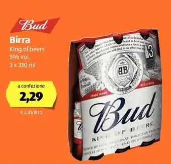 ALDI Bud Birra 3x330ml offerta