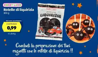 ALDI Sweet Land Rotelle di liquirizia 300g offerta