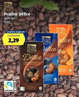 ALDI Praline Délice 140g offerta