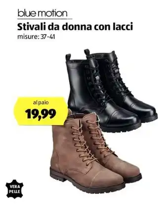 ALDI Blue motion Stivali da donna con lacci offerta