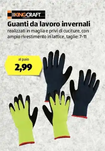 ALDI Kingcraft Guanti da lavoro invernali offerta