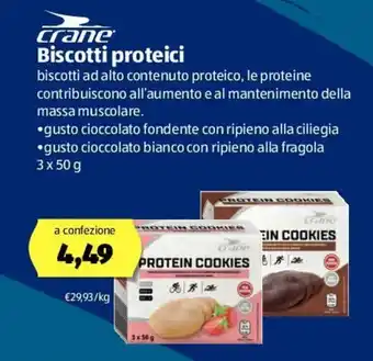 ALDI Crane Biscotti proteici 3x50g offerta