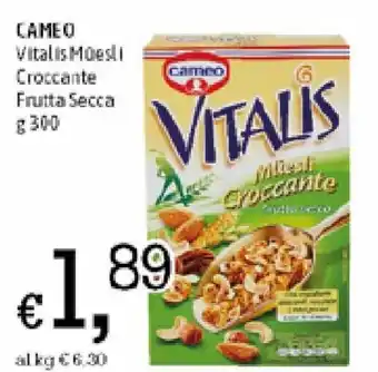 A&O Cameo Vitalis Moesli Croccante Frutta Secca 300g offerta