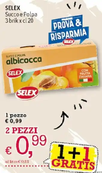 A&O Selex Succo e Polpa 3 brik x 20cl offerta