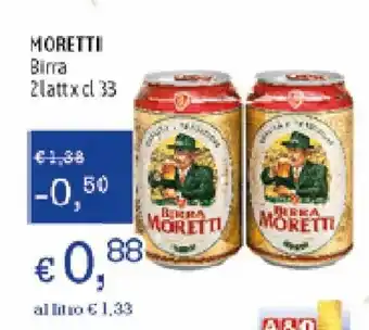 A&O Moretti Birra 2 latt x 33cl offerta