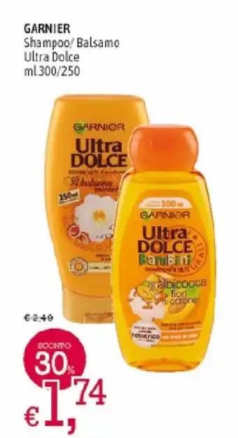 A&O Garnier Shampoo/ Balsamo Ultra Dolce 300/250ml offerta