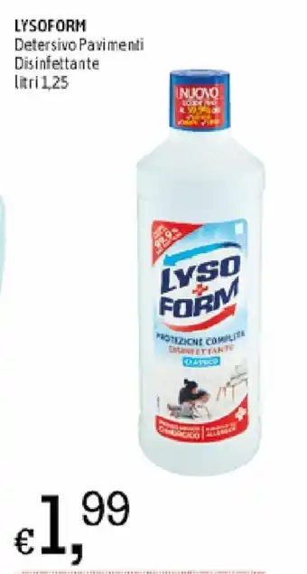 A&O Lysoform Detersivo Pavimenti Disinfettante 1,25 litri offerta
