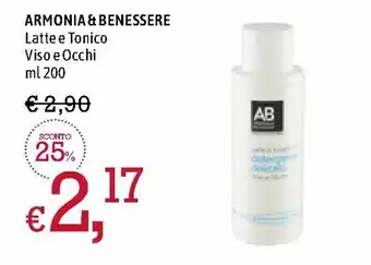 A&O Armonia & Benessere Latte e Tonico Viso e Occhi 200ml offerta