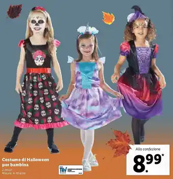Lidl Costume di Halloween per bambina 2 pezzi offerta