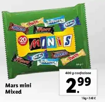 Lidl Mars mini Mixed 400g offerta