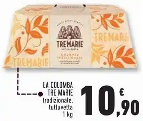 Conad LA COLOMBA TRE MARIE tradizionale, tuttuvetta 1 kg offerta
