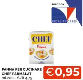 Mercatò PANNA PER CUCINARE CHEF PARMALAT ml.200 offerta