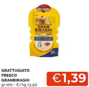 Mercatò GRATTUGIATO FRESCO GRANBIRAGHI gr.100 offerta